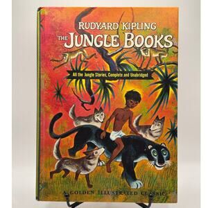 Vintage 1963 The Jungle Books - Complete, Unabridged by Rudyard Kipling, HC